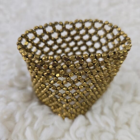 Vintage Hand Made Stretch Cuff Bracelet - Picture 6 of 9